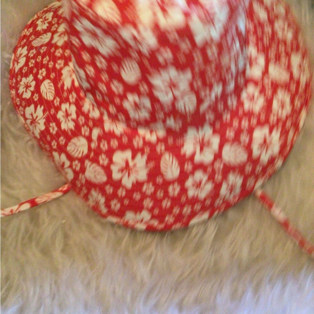 1 LEFT ! Rare Lack of  Color hibiscus cotton bucket hat - Picture 6 of 7